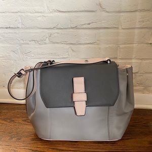 NWT Ivanka Trump Gramercy Pink and Gray Satchel